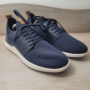 IZOD Men's Bannister Memory Foam Sneakers Size 10 Navy Blue White Casual NWOB